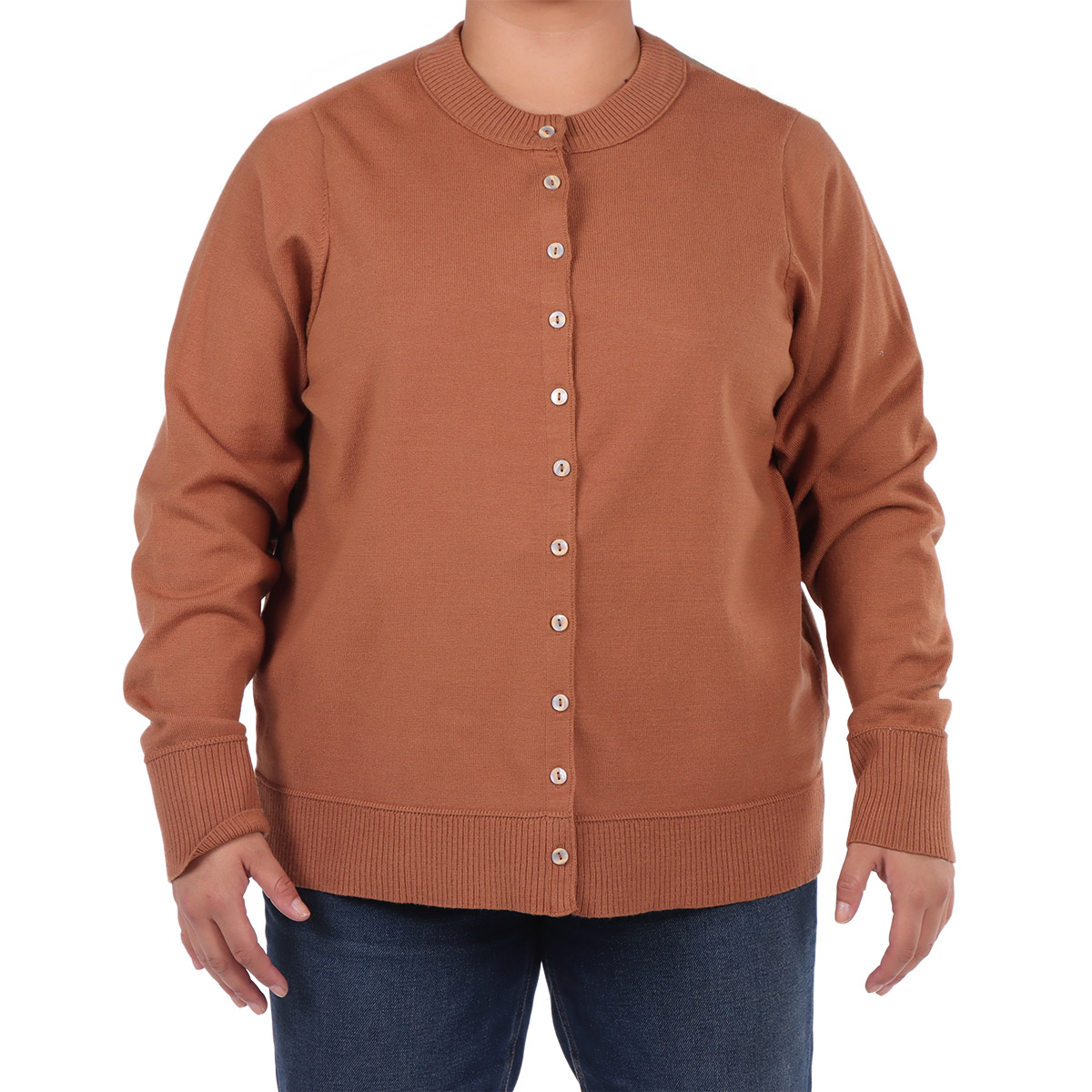 Su&eacute;ter Abierto con Botones Dex Plus para Mujer Curvy image number null