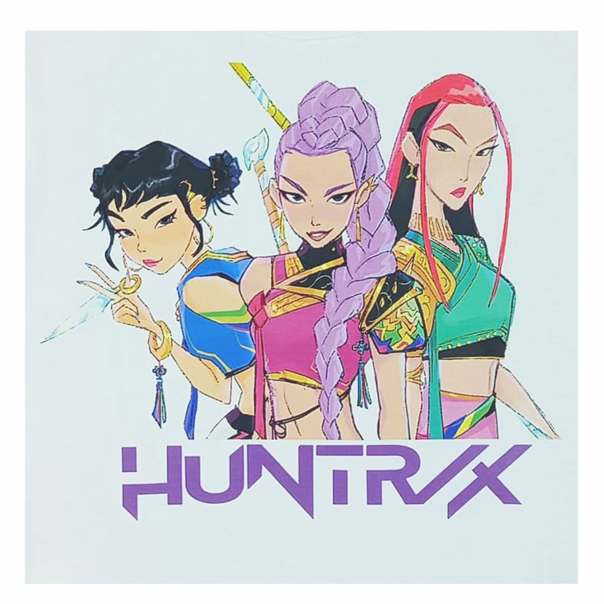 Playera con Dise&ntilde;o K Pop Demon Hunters Netlfix Manga Corta para Ni&ntilde;a image number null