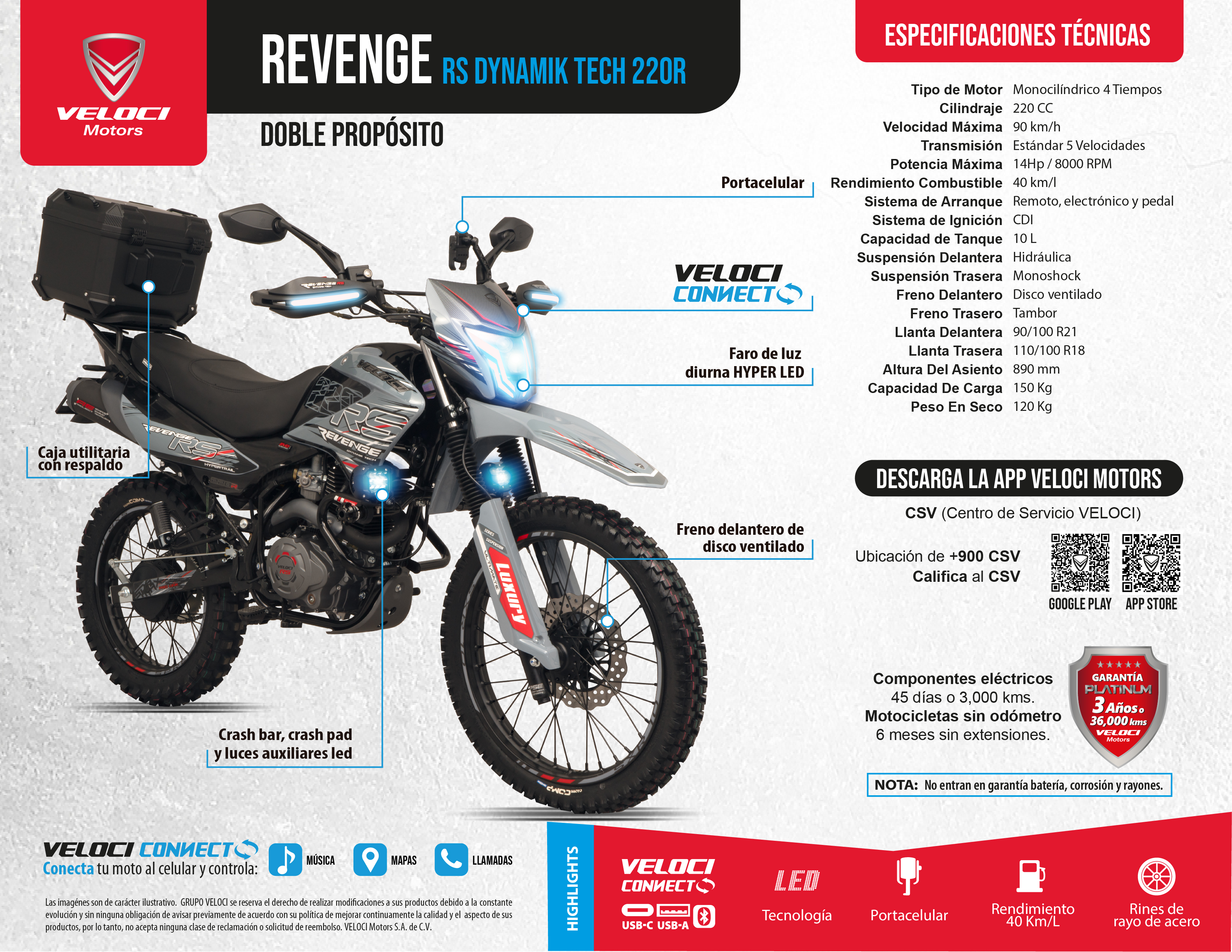 Revenge Dynamik Tech 220 Cc 2026 Gris image number null