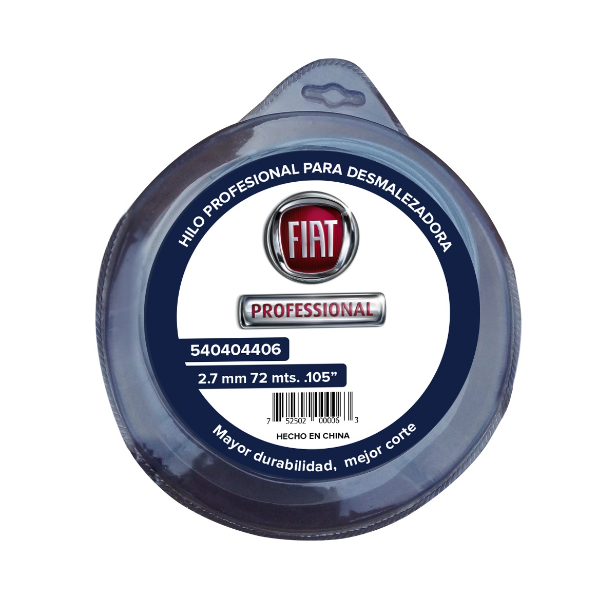 Hilo de Nylon para Desorilladora de .095", 2.4 mm, Rollo de 72 mt Fiat Professional image number null