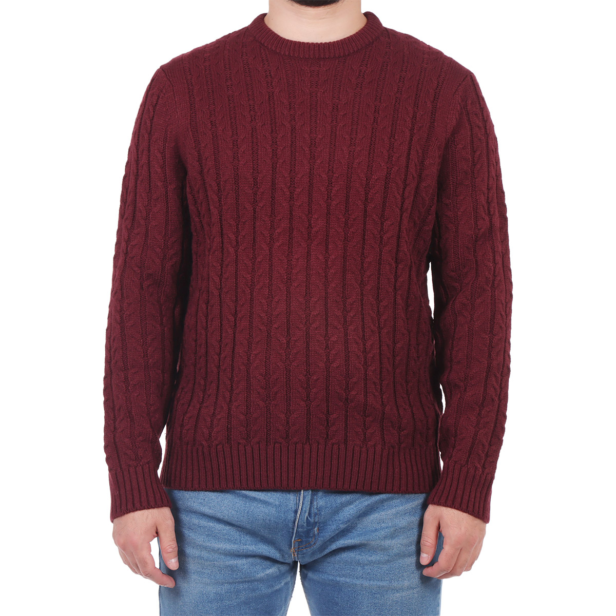 Su&eacute;ter Cuello Redondo Trenzado Lana Acr&iacute;lico OVS Hombre image number null
