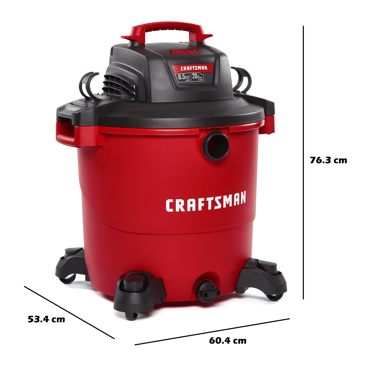 Aspiradora de 20 Galones y 6.5 HP para Seco y Mojado Mod. CMXEVBE17596 Craftsman image number null