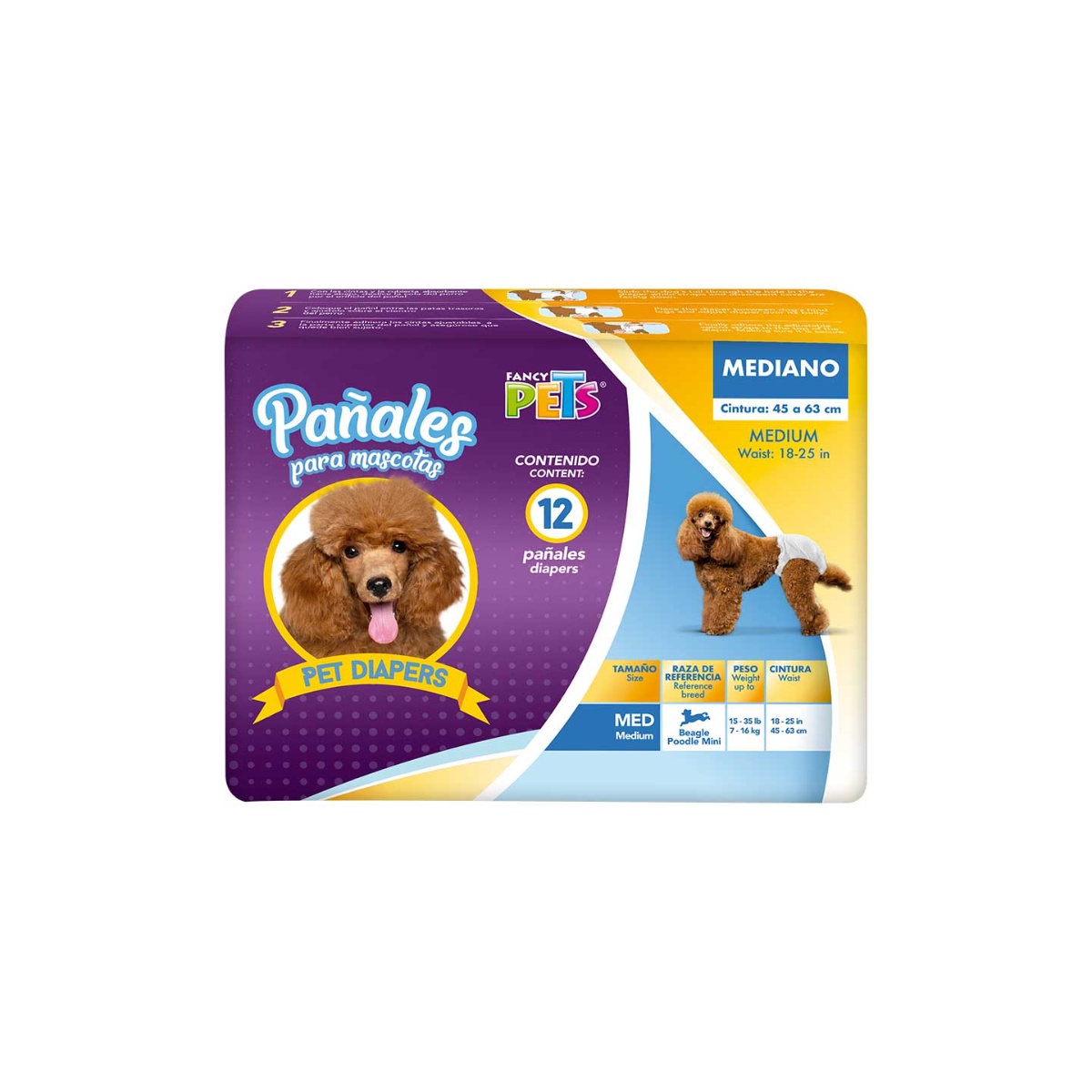 Pa&ntilde;al Med Para perro 12 Pz Fancy Pets image number null