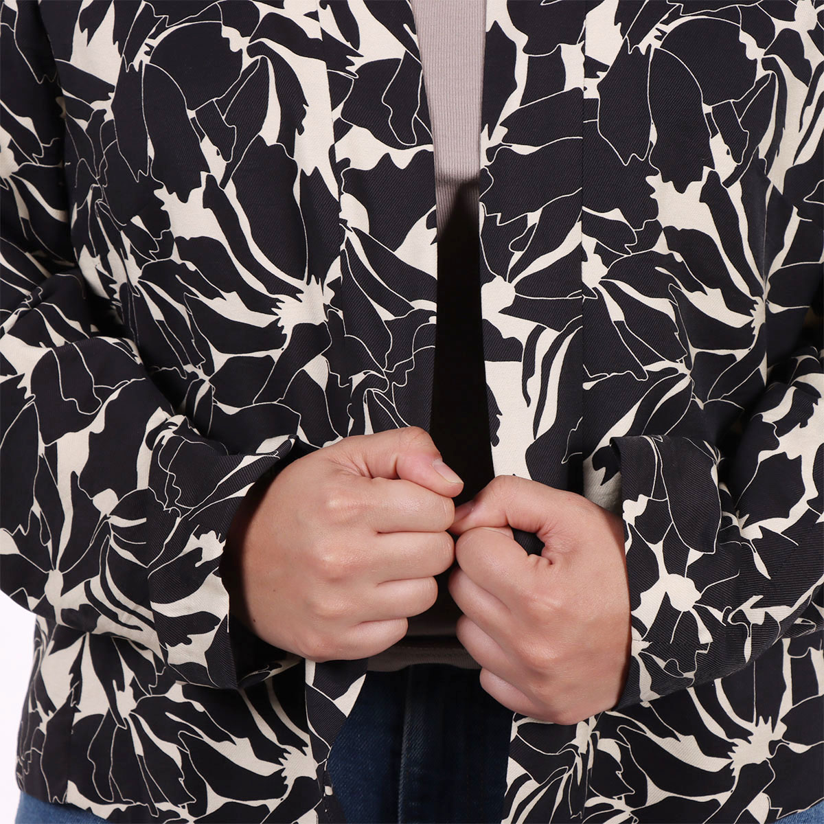 Saco Estampado Manga Larga Casual Diva para Mujer Curvy image number null