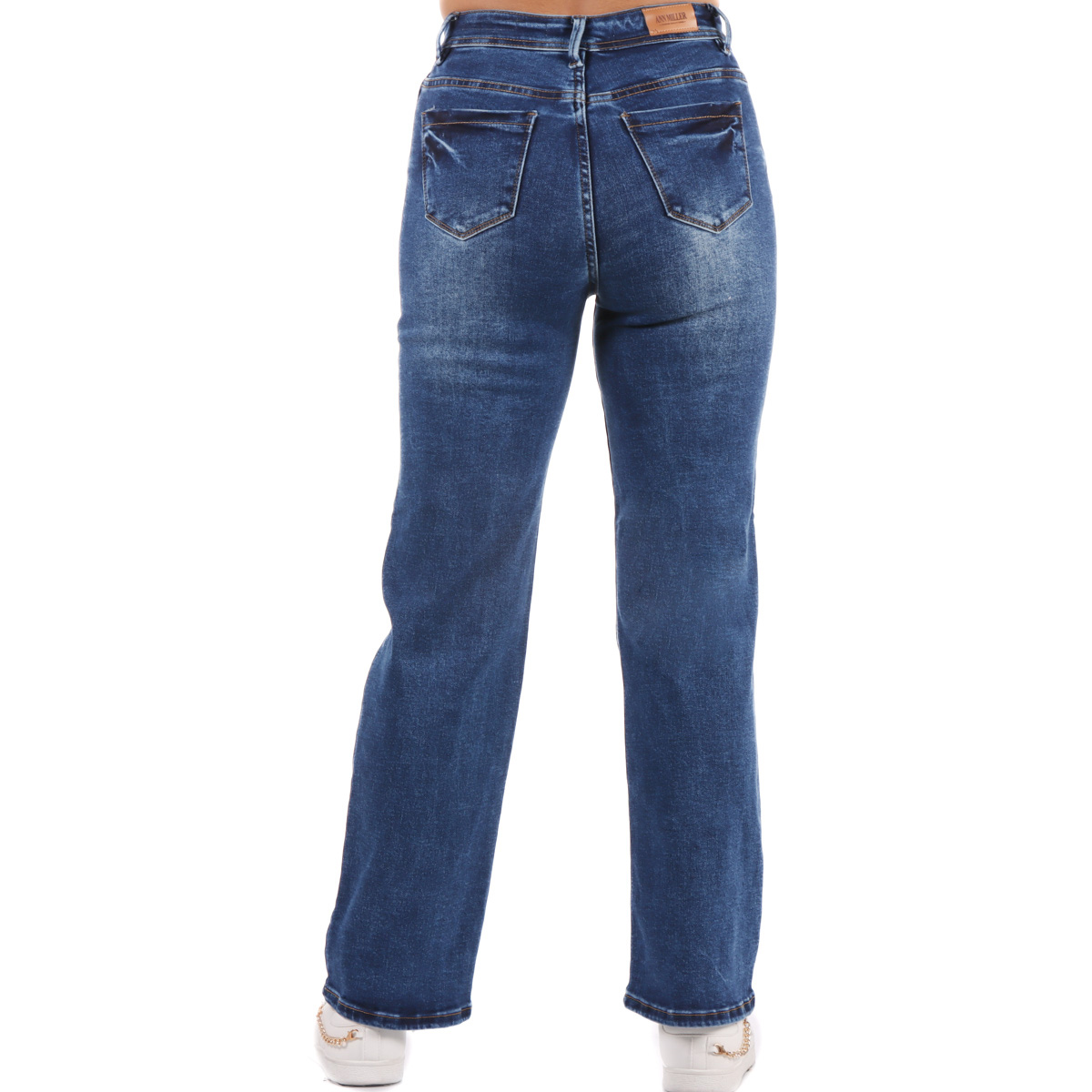 Jeans Rectos Mezclilla Ann Miller para Mujer image number null