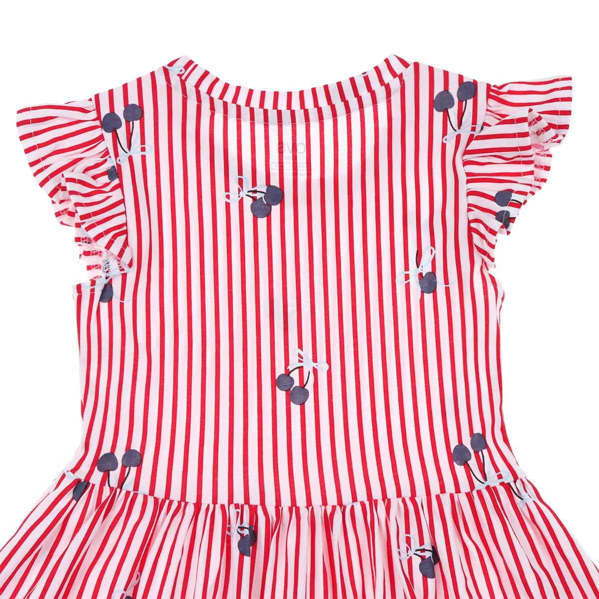 Vestido Rayas y Cerezas con Volantes OVS para Ni&ntilde;a image number null