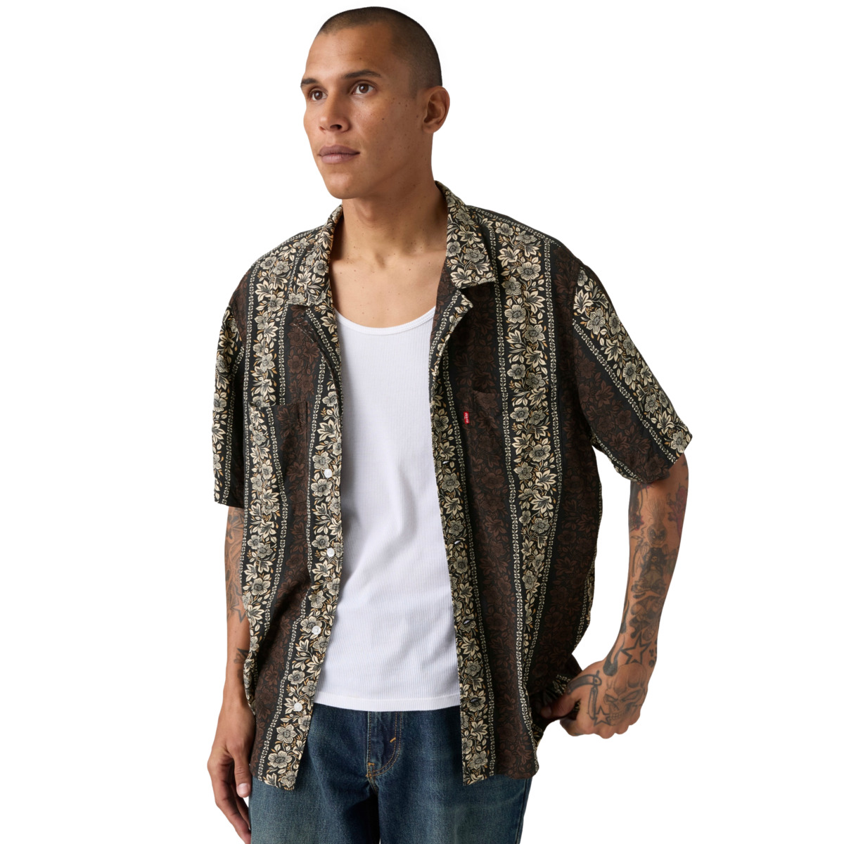 Levi's&reg; Camisa Cl&aacute;sica Camp Estampado Floral Regular Fit Manga Corta para Hombre image number null