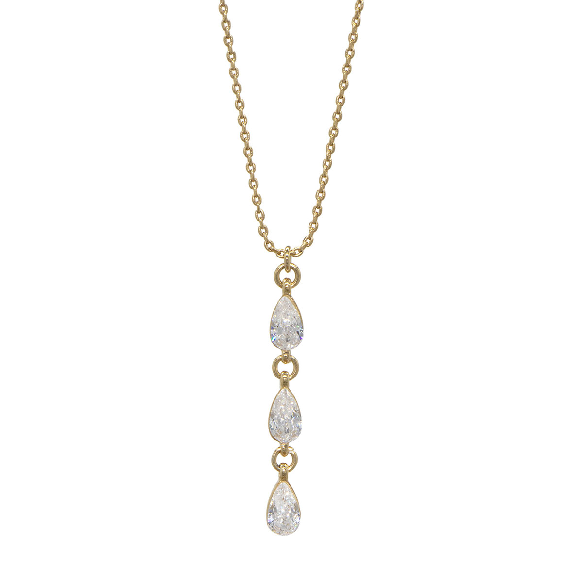 Dije con Cadena Gotas Circonia Adrianne Picard Crystals image number null