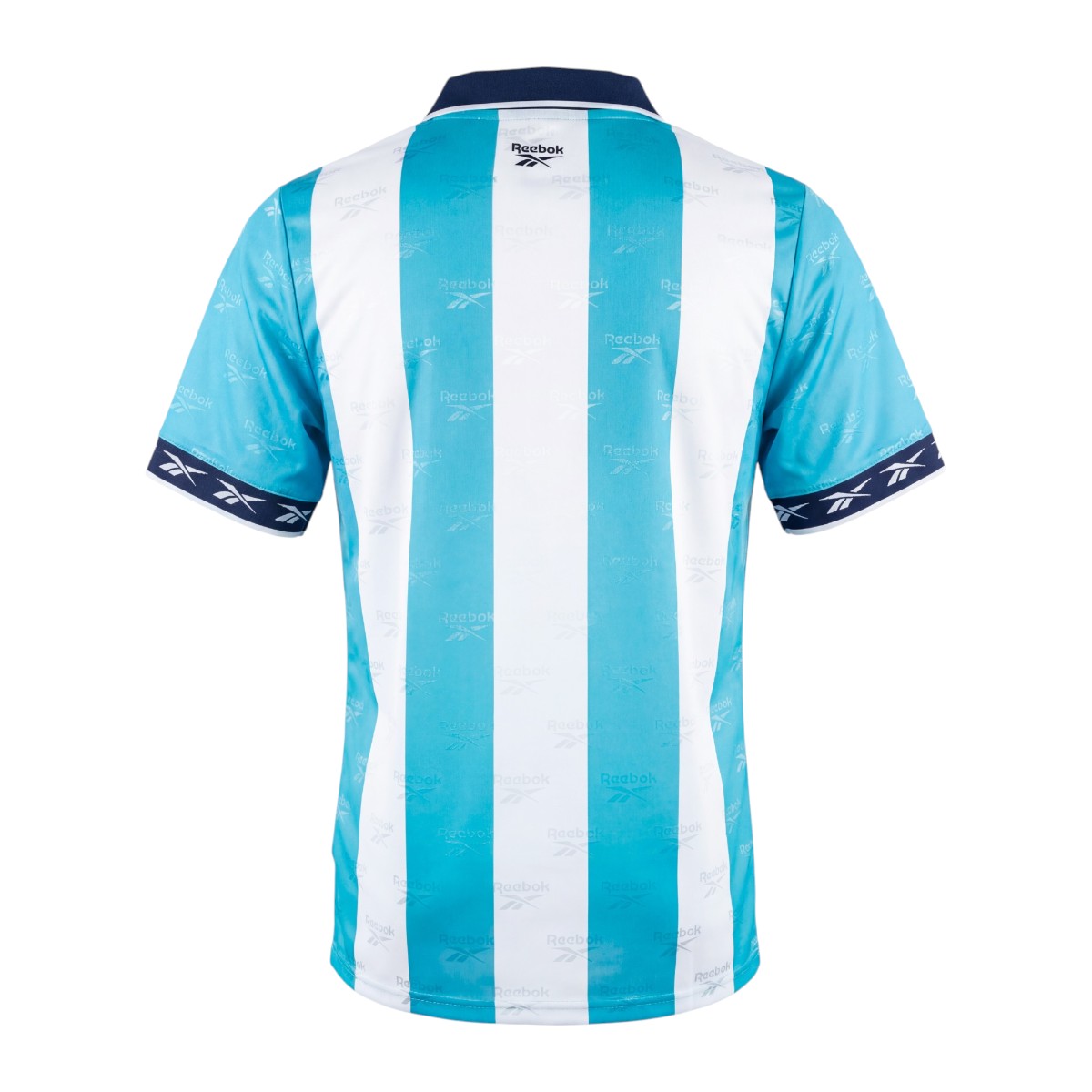 Jersey Polo Retro Reebok Argentina Rayado Celeste Manga Corta Unisex image number null