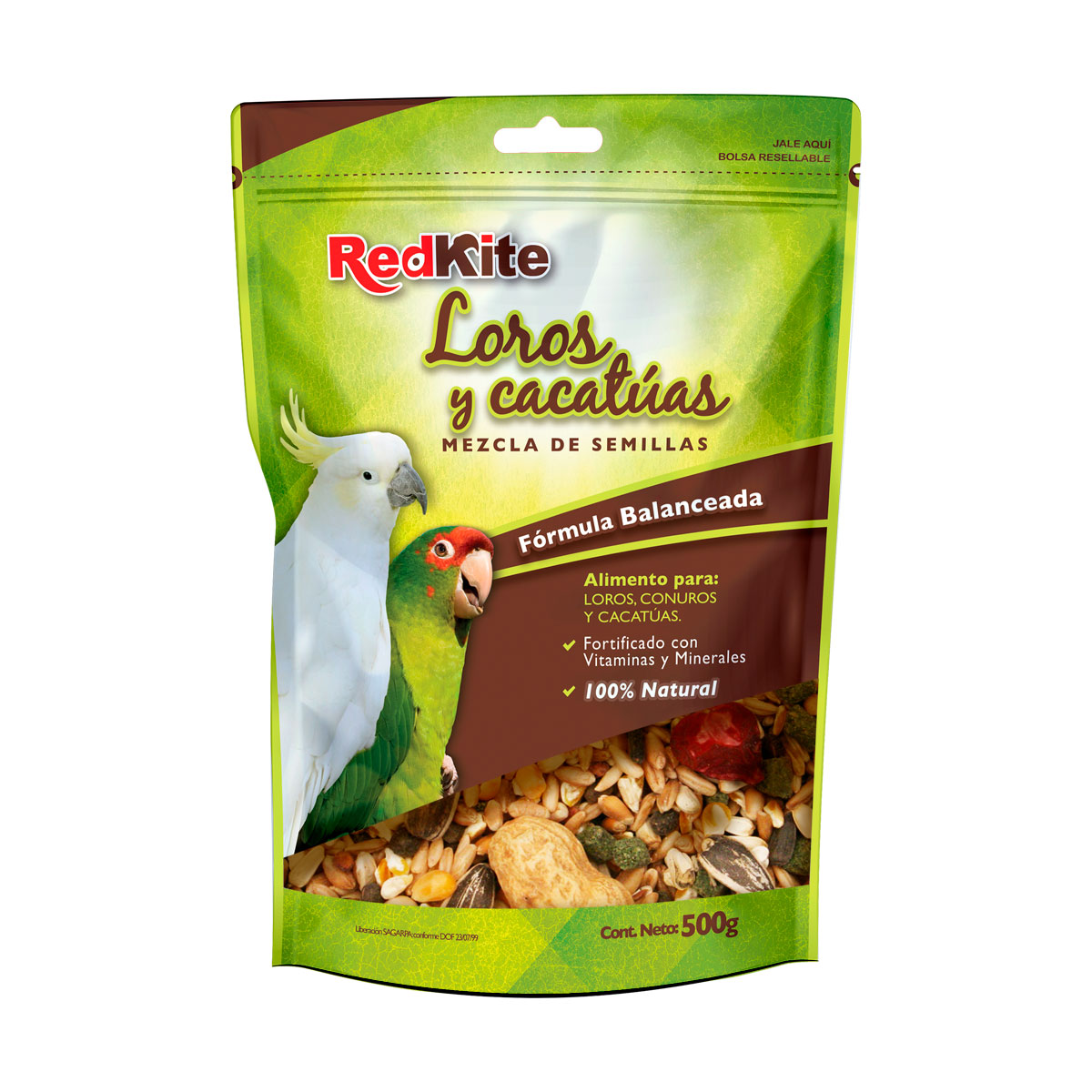 Mezcla de Semillas p/ Loros y Cacatuas 500gr Acuario Lomas image number null