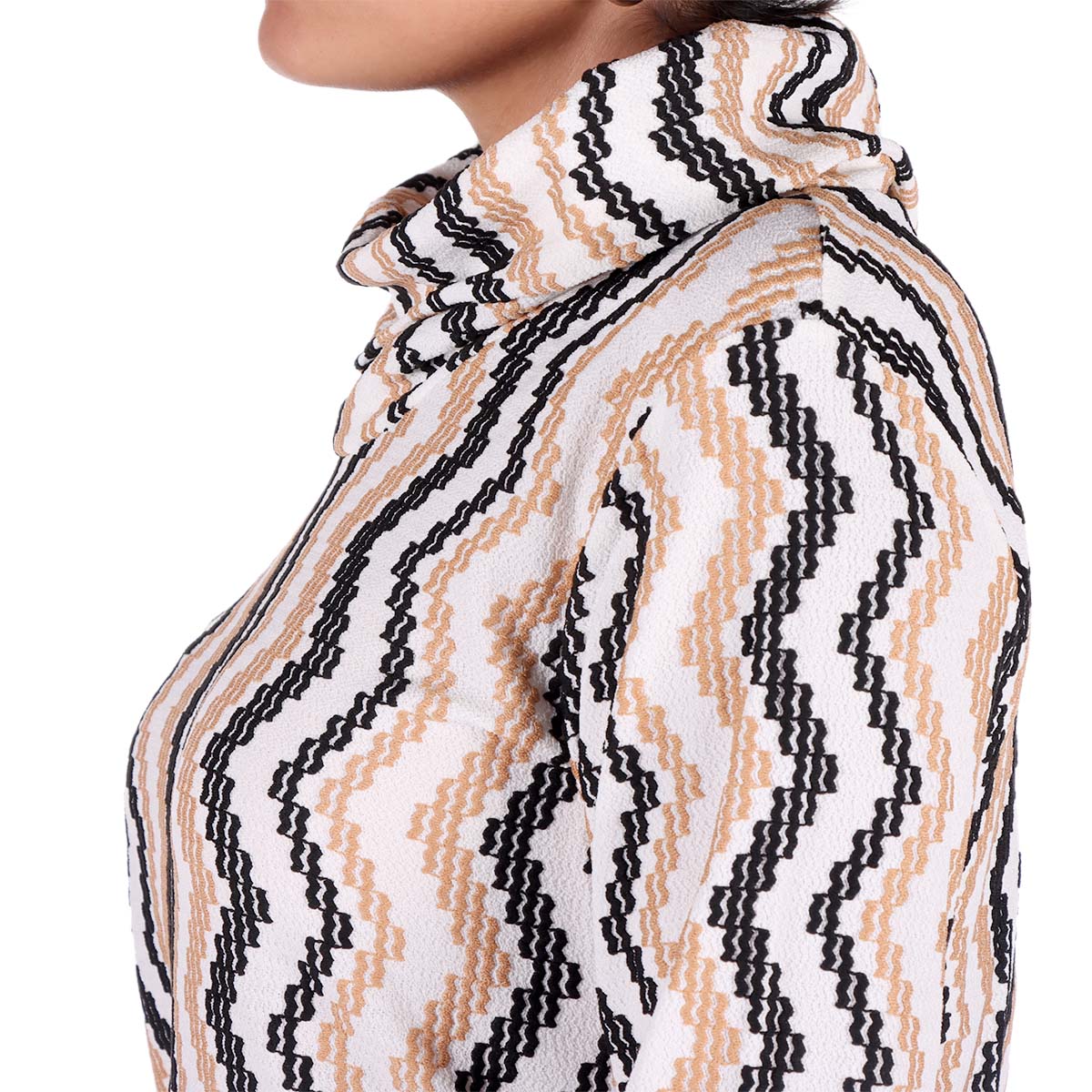 Su&eacute;ter Capa Asim&eacute;trica Zig-Zag Ruby RD para Mujer image number null