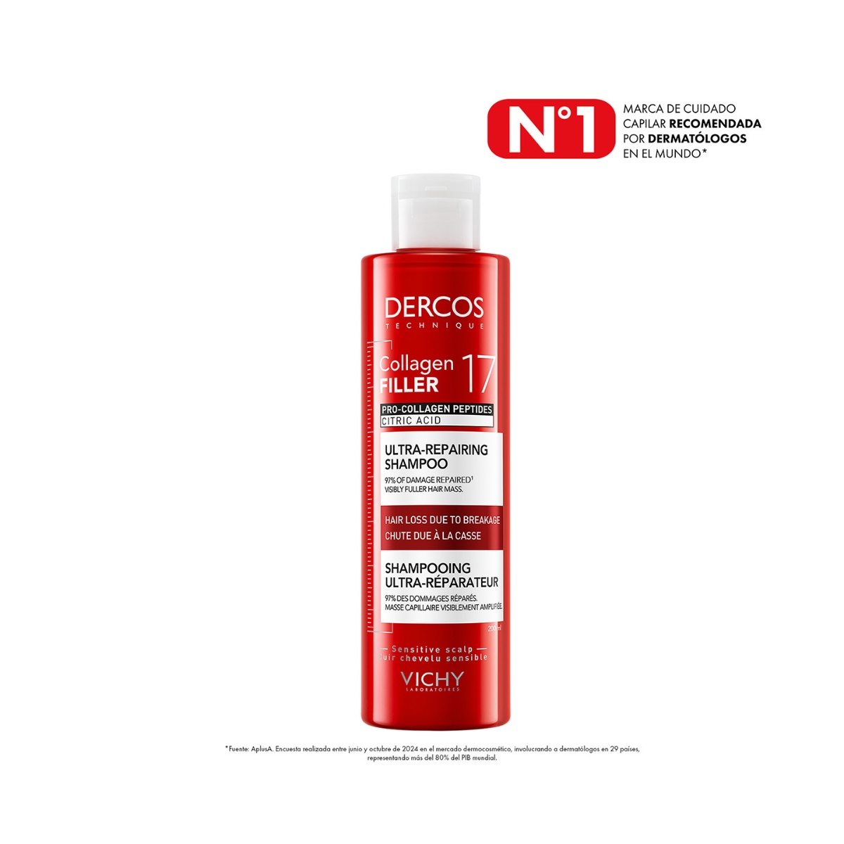 Vichy Dercos Collagen 17 Shampoo Reconstructor image number null
