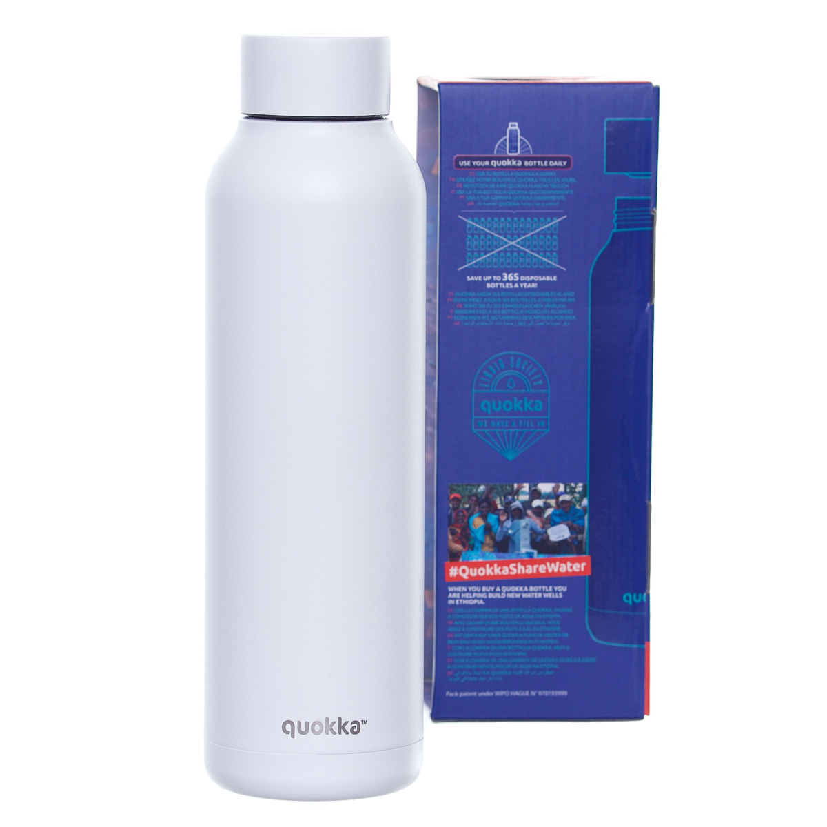Botella Acero Inox T&eacute;rmica Blanca 850 Ml Quokka image number null