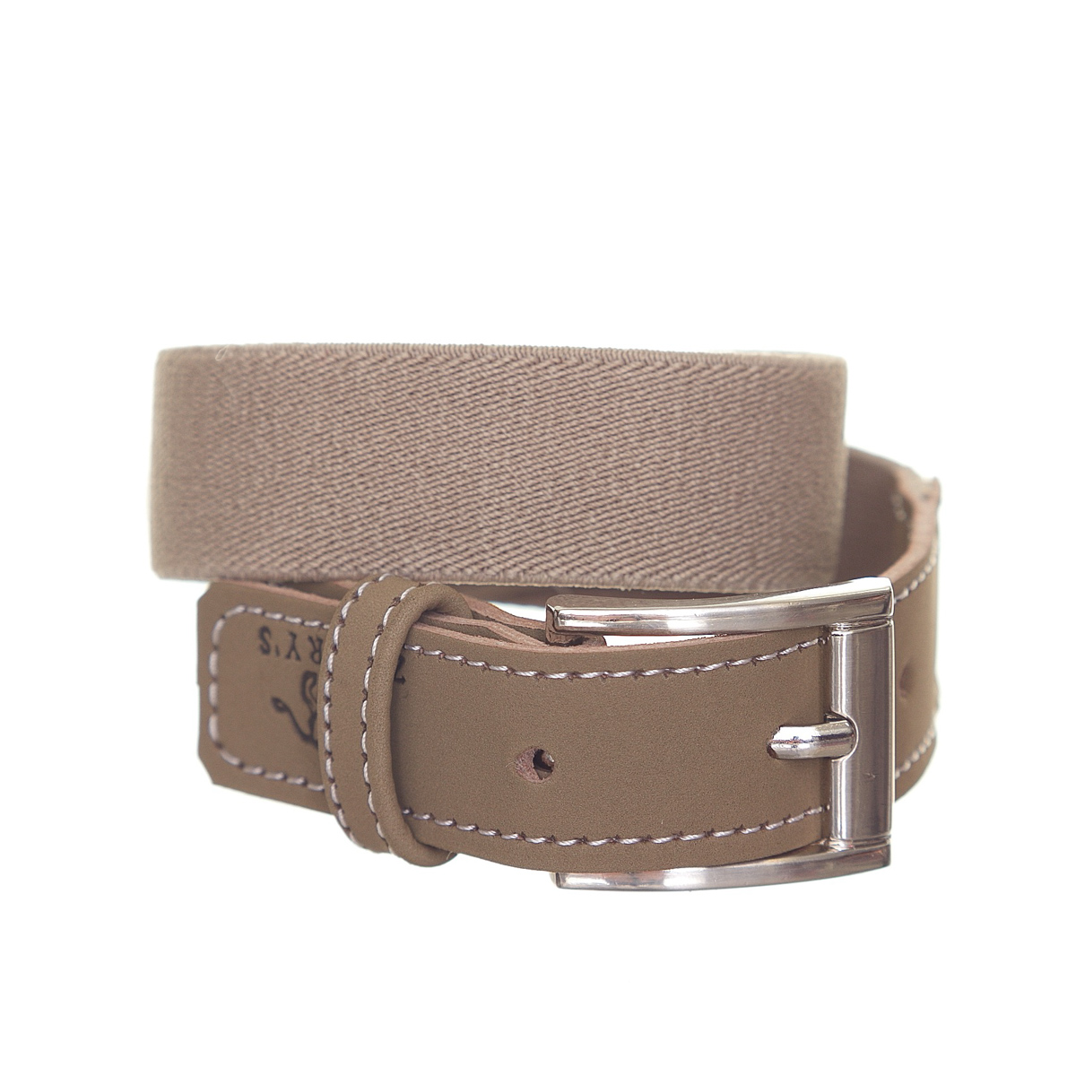 Cinturon El&aacute;stico Color Beige Zilery&acute;S Para Mujer image number null