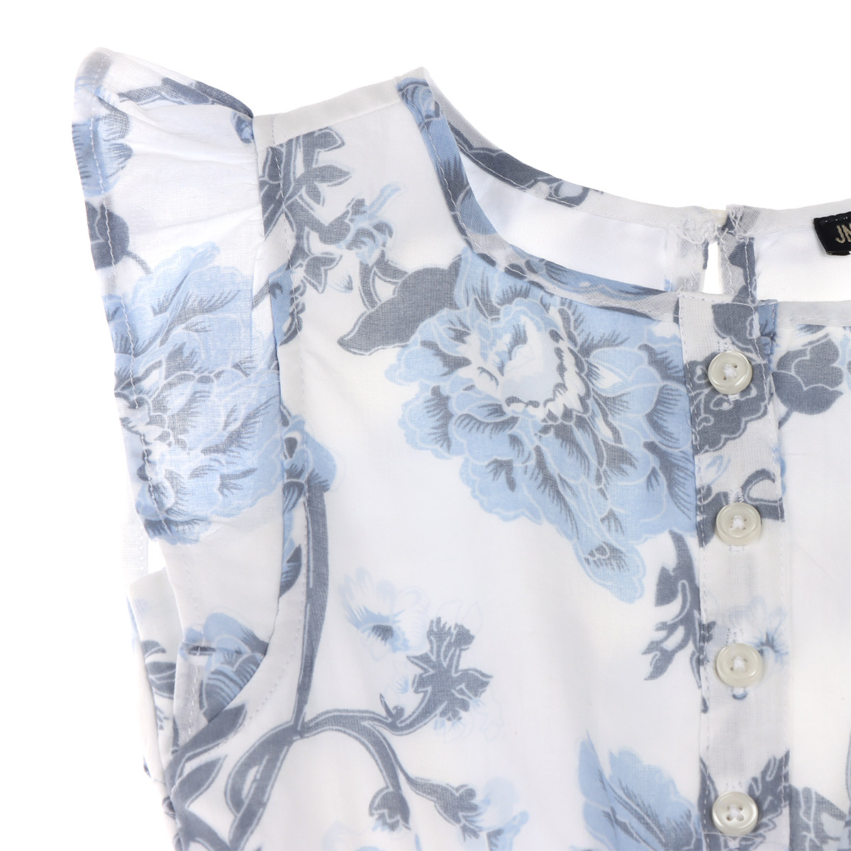 Romper Floral con Encaje y Ol&aacute;n Jeanious Ni&ntilde;a Toddler image number null