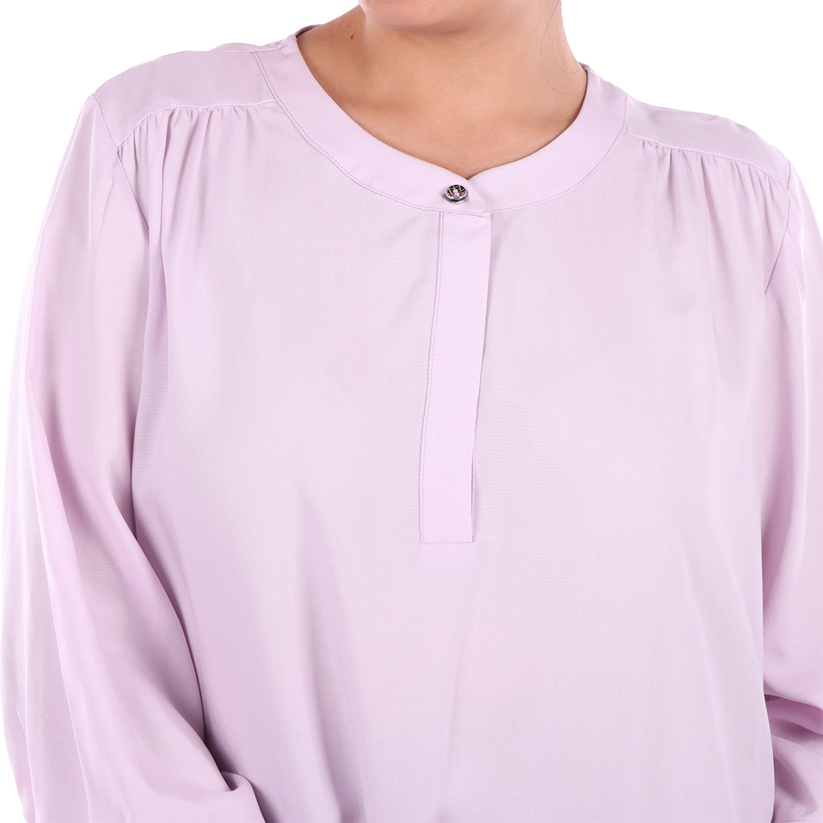 Blusa Manga Tres Cuartos Cuello Mao Alan Austin para Mujer image number null
