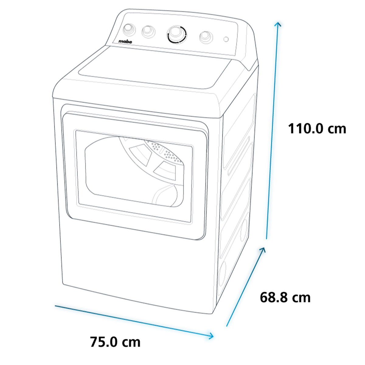Secadora Mabe A Gas 22kg Smg47n8msdab0 Gris image number null
