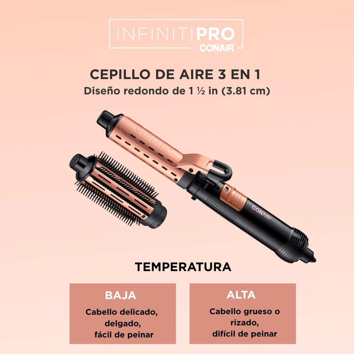 Cepillo Aire y Tenaza Cer&aacute;mica Conair image number null
