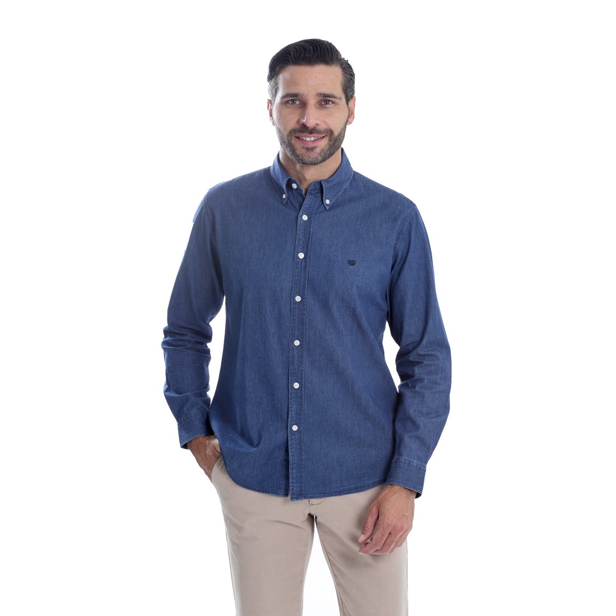 Camisa Regular Chaps Manga Larga para Hombre image number null