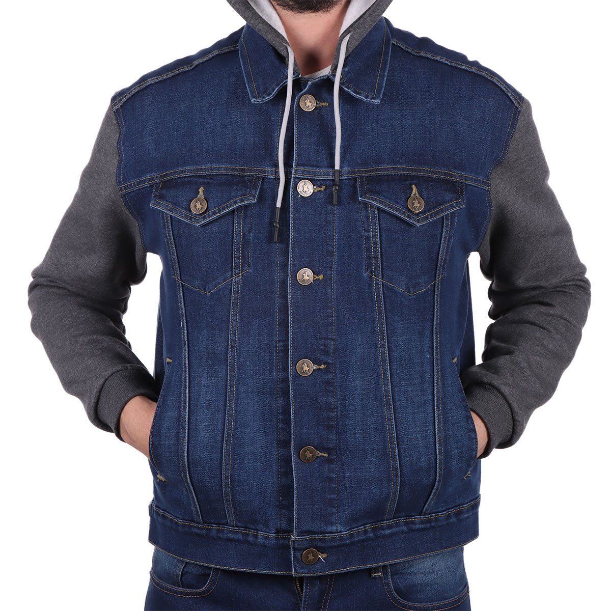 Chamarra Denim con Capucha Royal Polo Club para Hombre image number null