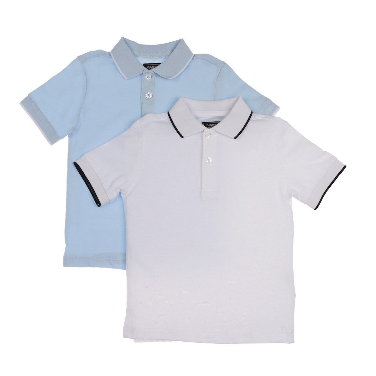 Set 2 Polos Manga Corta Algod&oacute;n Jeanious Ni&ntilde;o image number null