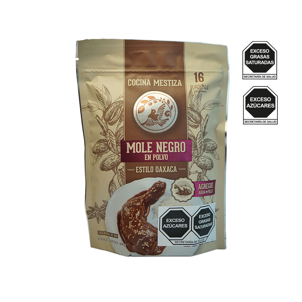 Mole Negro En Polvo 400g Cocina Mestiza image number null