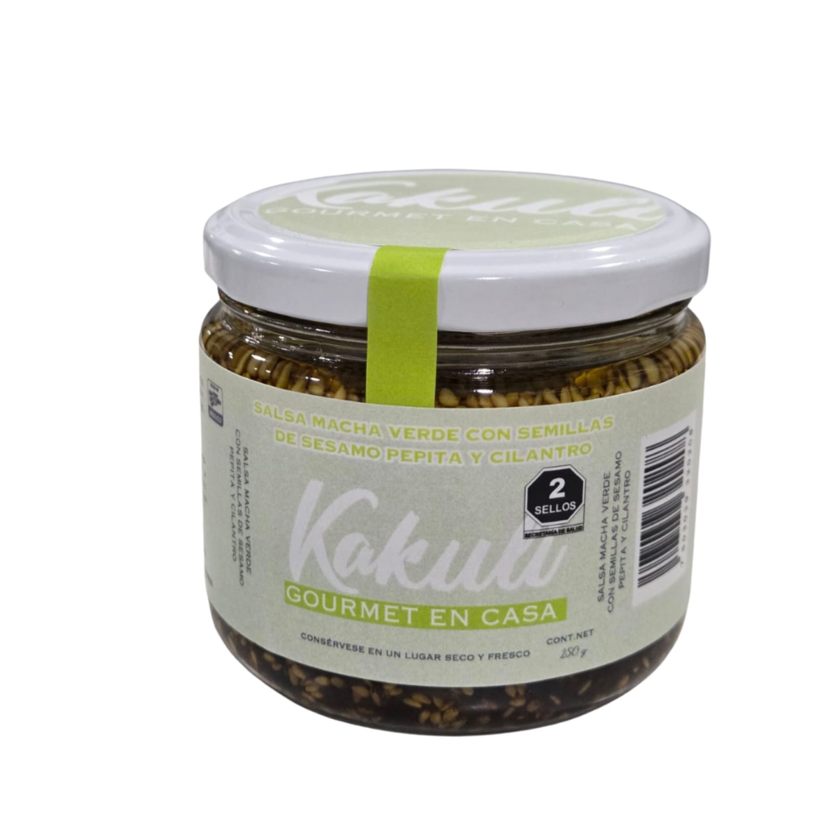 &nbsp;Salsa Macha Verde Con Semillas 250 g Kakuli image number null