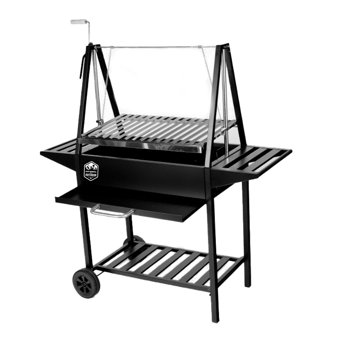 Asador Carb&oacute;n Parrilla Acero Inoxidable Easywheels image number null