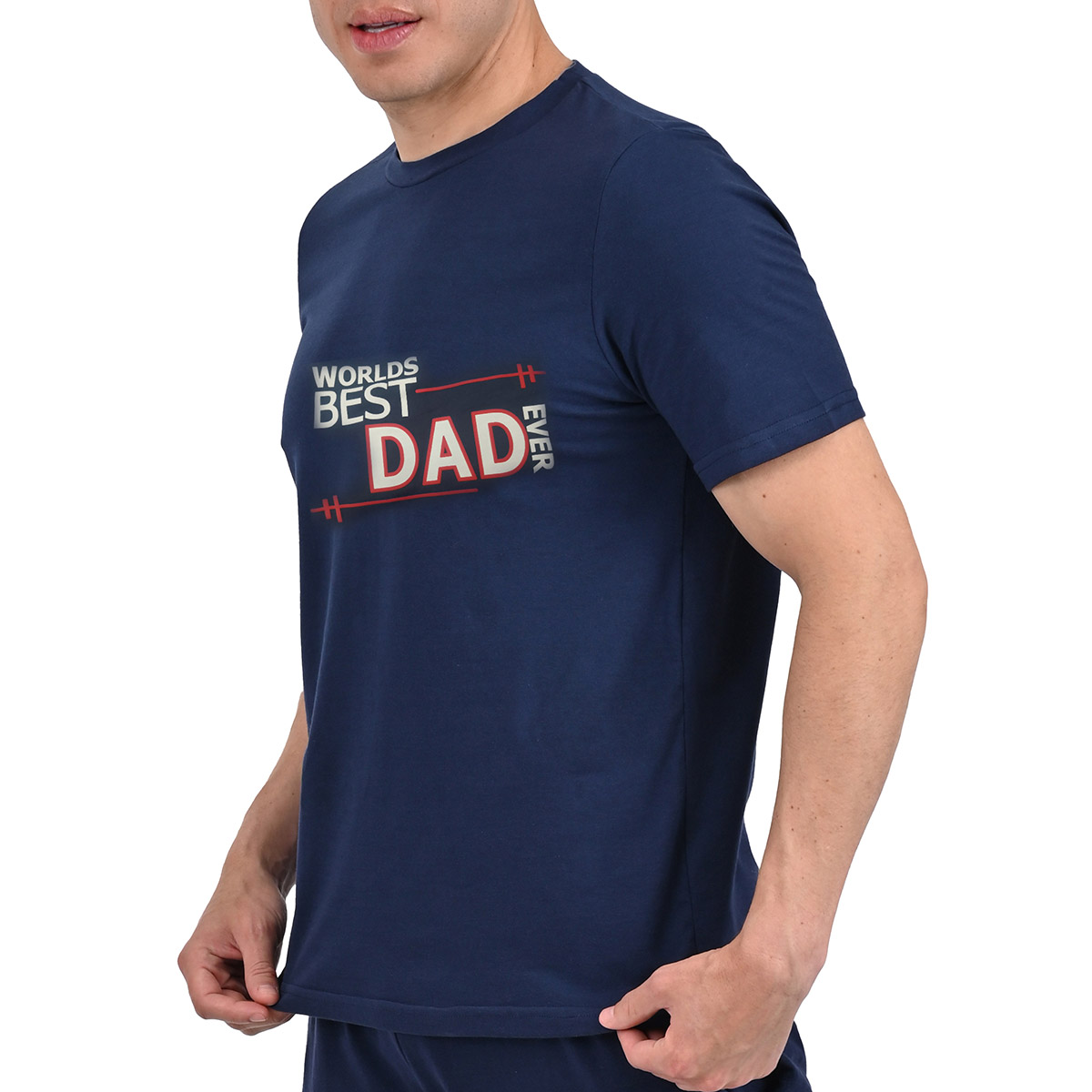 Pijama Isotoner Azul Oscuro Playera Manga Corta y Pantal&oacute;n Recto para Hombre image number null