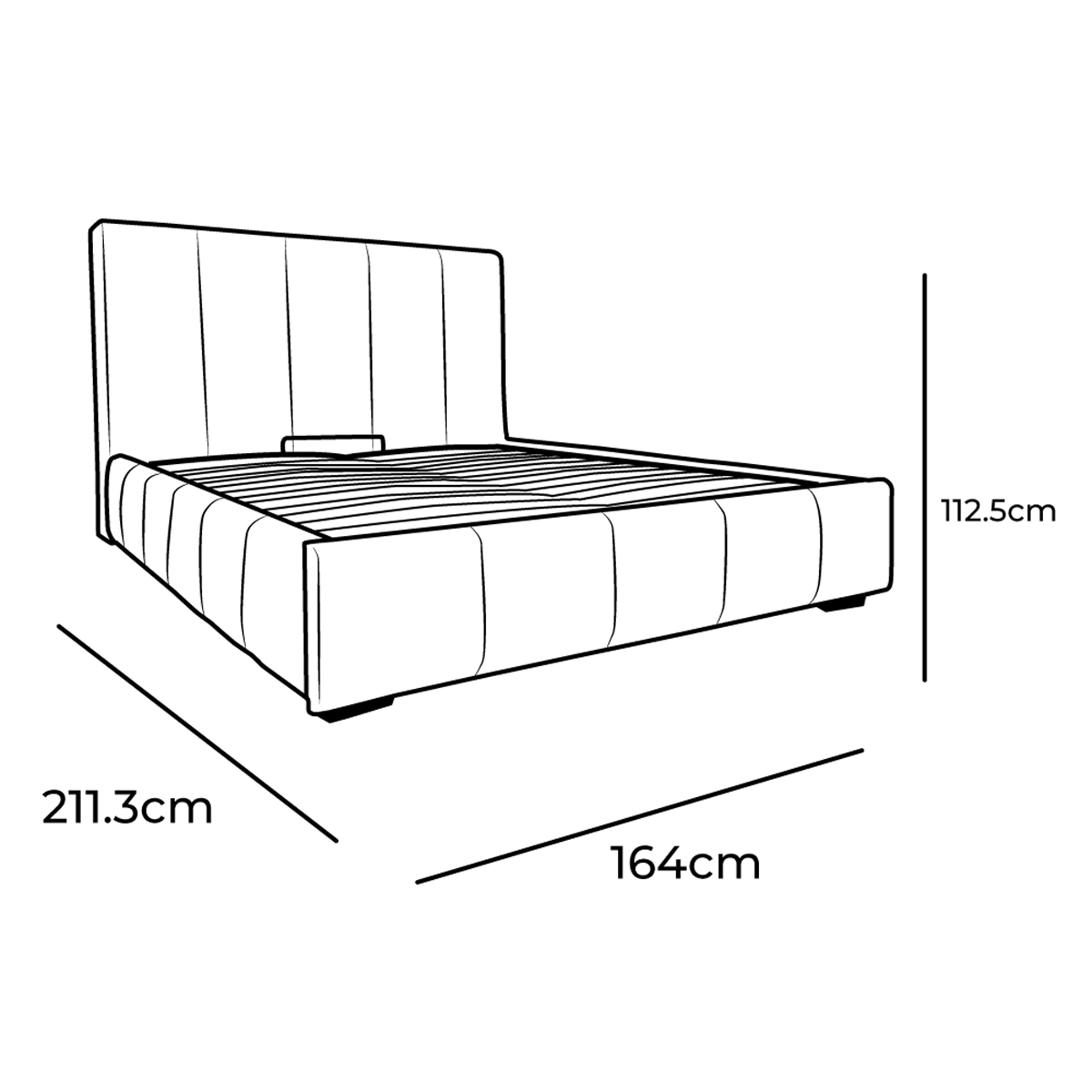 Cama Smoke Queen Size Gris PUFFLAND image number null