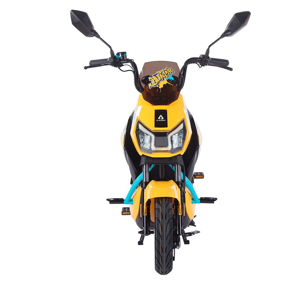 Motocicleta El&eacute;ctrica 800W Alessia Hunter Amarilla image number null