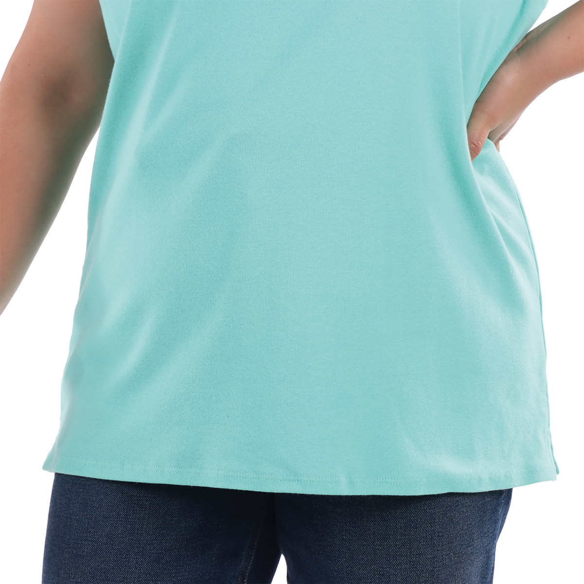 Playera Sin Mangas Algod&oacute;n B&aacute;sica Ruby Rd para Mujer Curvy image number null