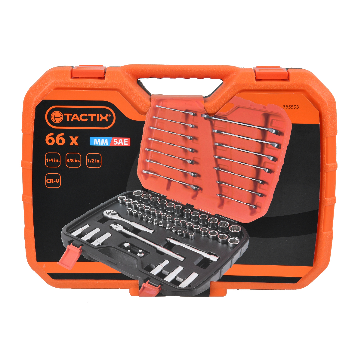Set Autocle de 66 Piezas Mando 3/8 image number null