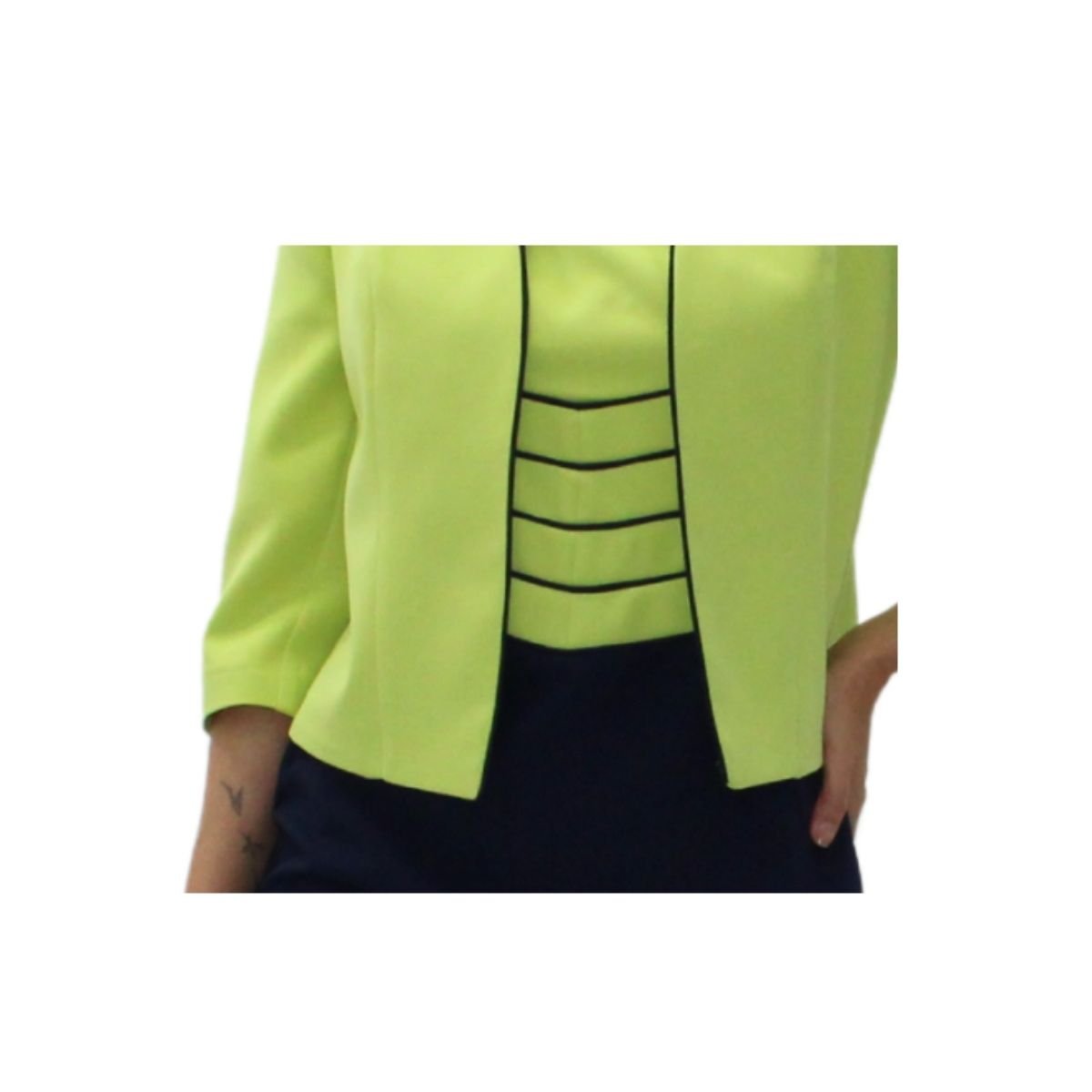 Conjunto de 2 Piezas Vestido Combinado con Saco La Difference para Mujer image number null