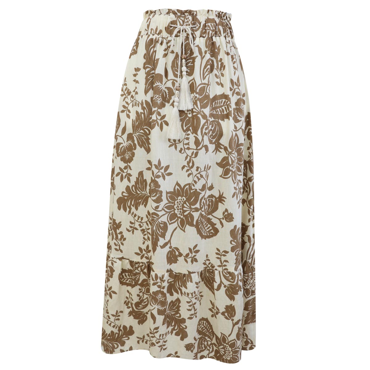 Falda Maxi "Terra Floral" Estilo Boho-Chic Para Mujer Petite Just By Basel image number null