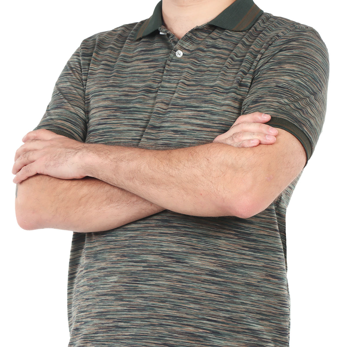 Playera Polo Slim Fit Patron Combinado Carlo Corinto Hombre image number null