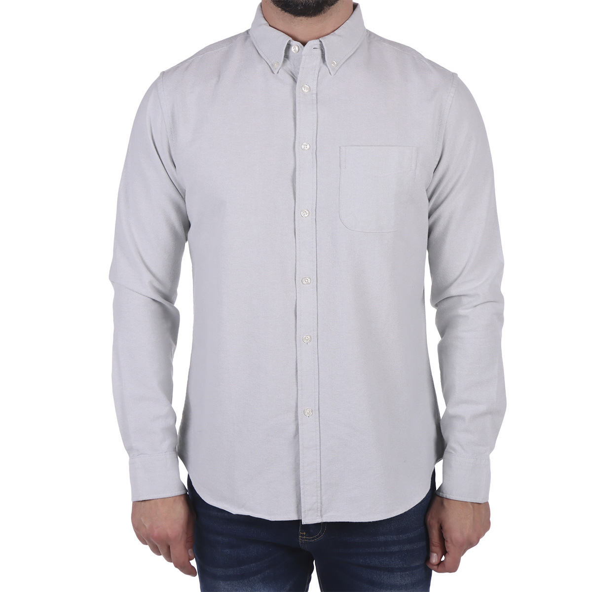 Camisa Oxford Manga Larga Dise&ntilde;o Liso Jeanius para Hombre image number null