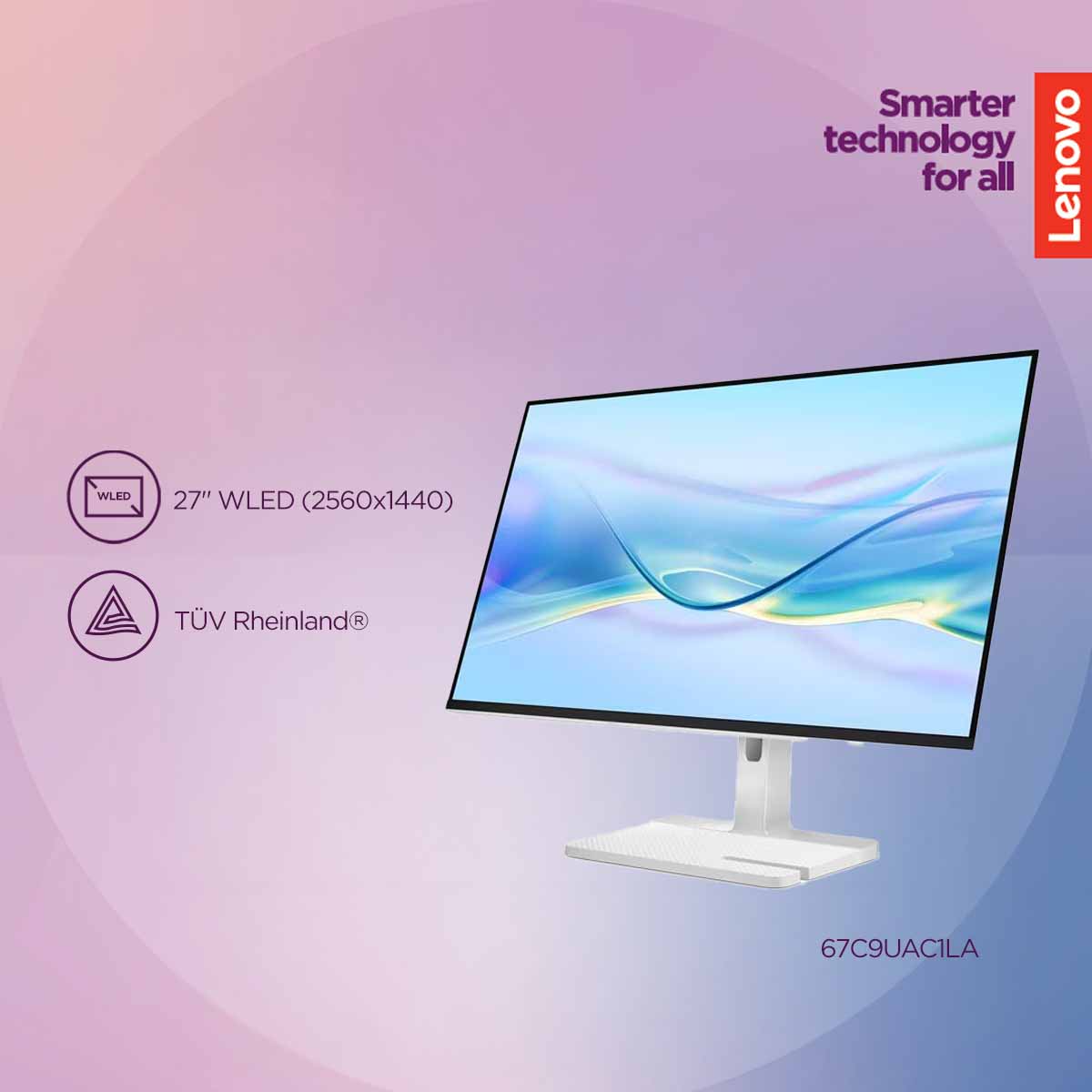 Monitor Lenovo L27h 4A 27" IPS QHD WLED image number null