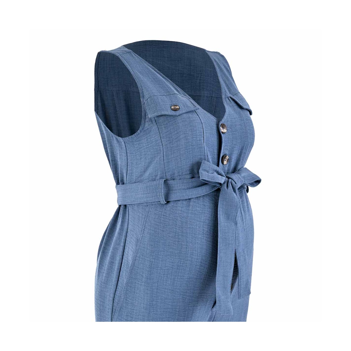 Jumpsuit de maternidad con botones y cinta de amarre Noori para mujer image number null