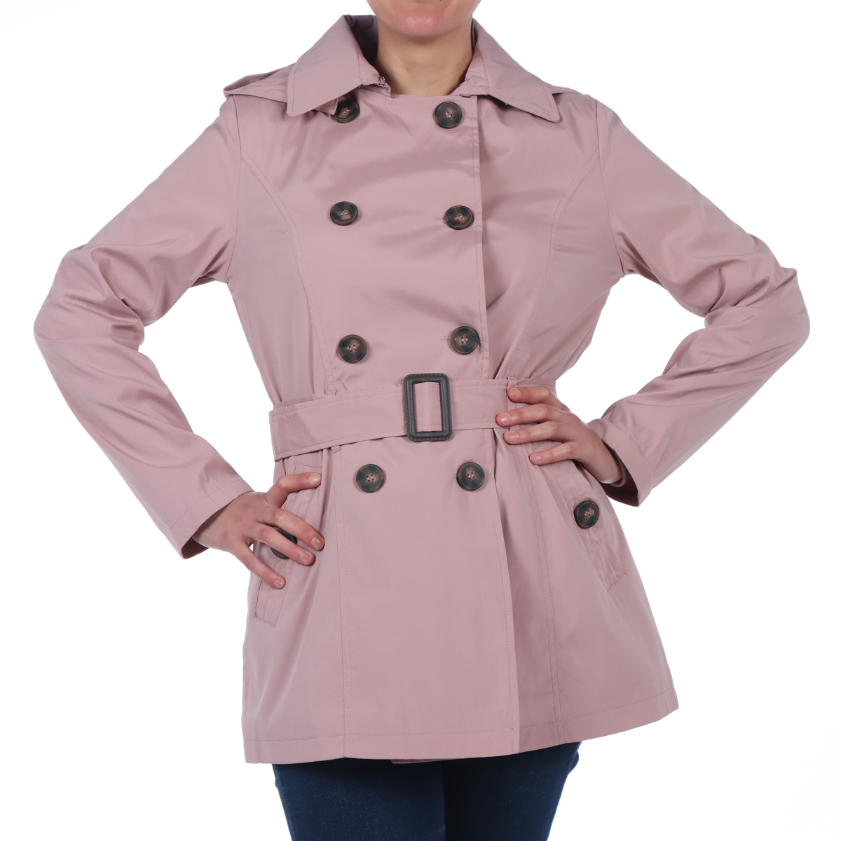 Gabardina Ajustable con Capucha ANN MILLER para Mujer image number null