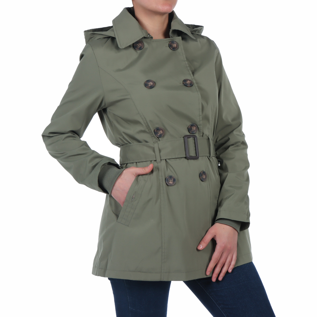 Gabardina con Capucha ANN MILLER para Mujer image number null