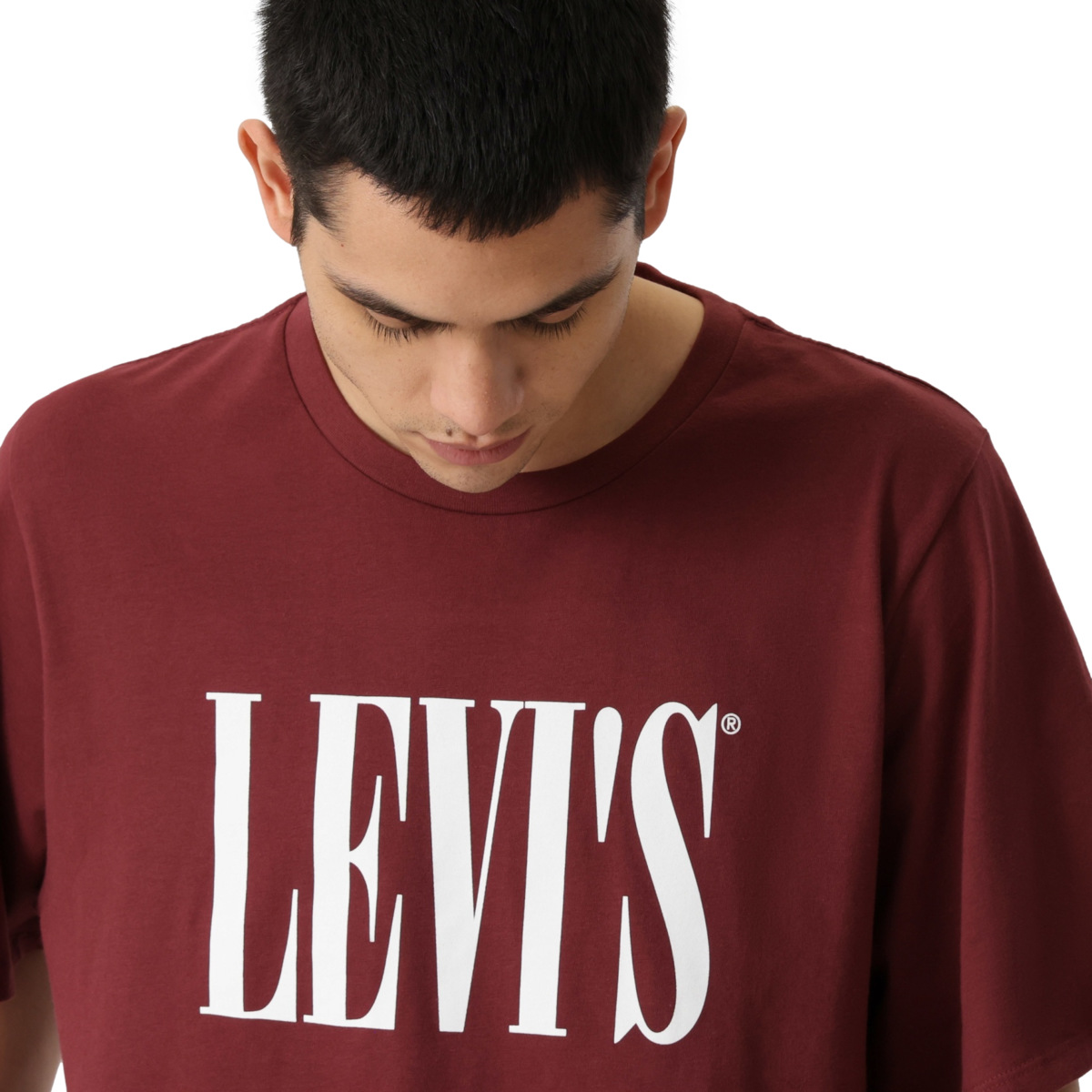 Playera con Grafico Levi's Rojo Manga Corta para Hombre Plus image number null