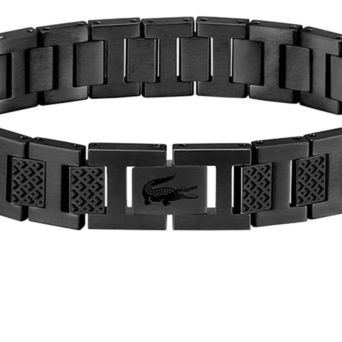 Brazalete  Lacoste de acero inoxidable  negro para hombre image number null