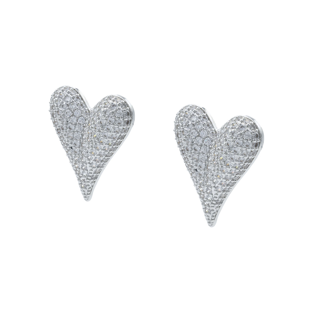 Aretes Corazon Plateado Lulu image number null