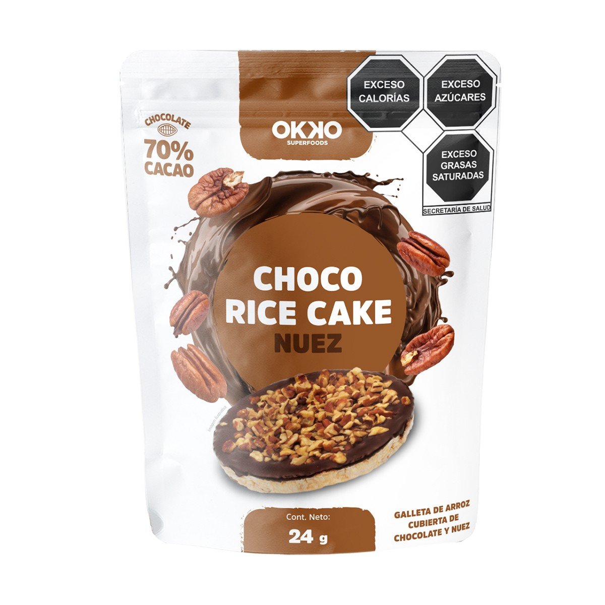 &nbsp;Galleta Arroz Chocolate Nuez Okko 24G image number null