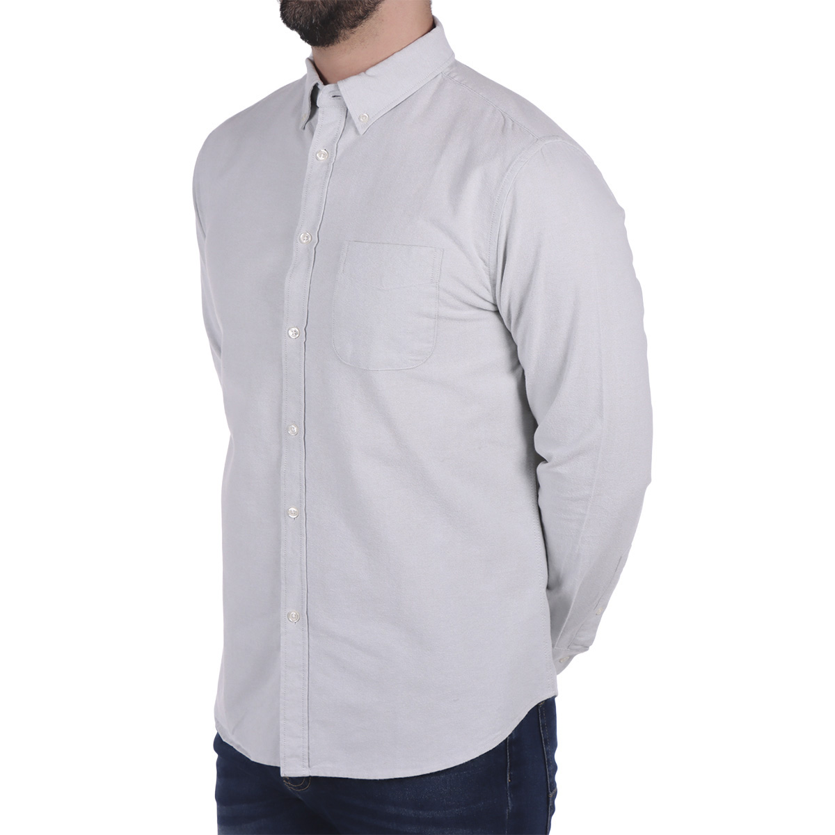 Camisa Oxford Manga Larga Dise&ntilde;o Liso Jeanius para Hombre image number null