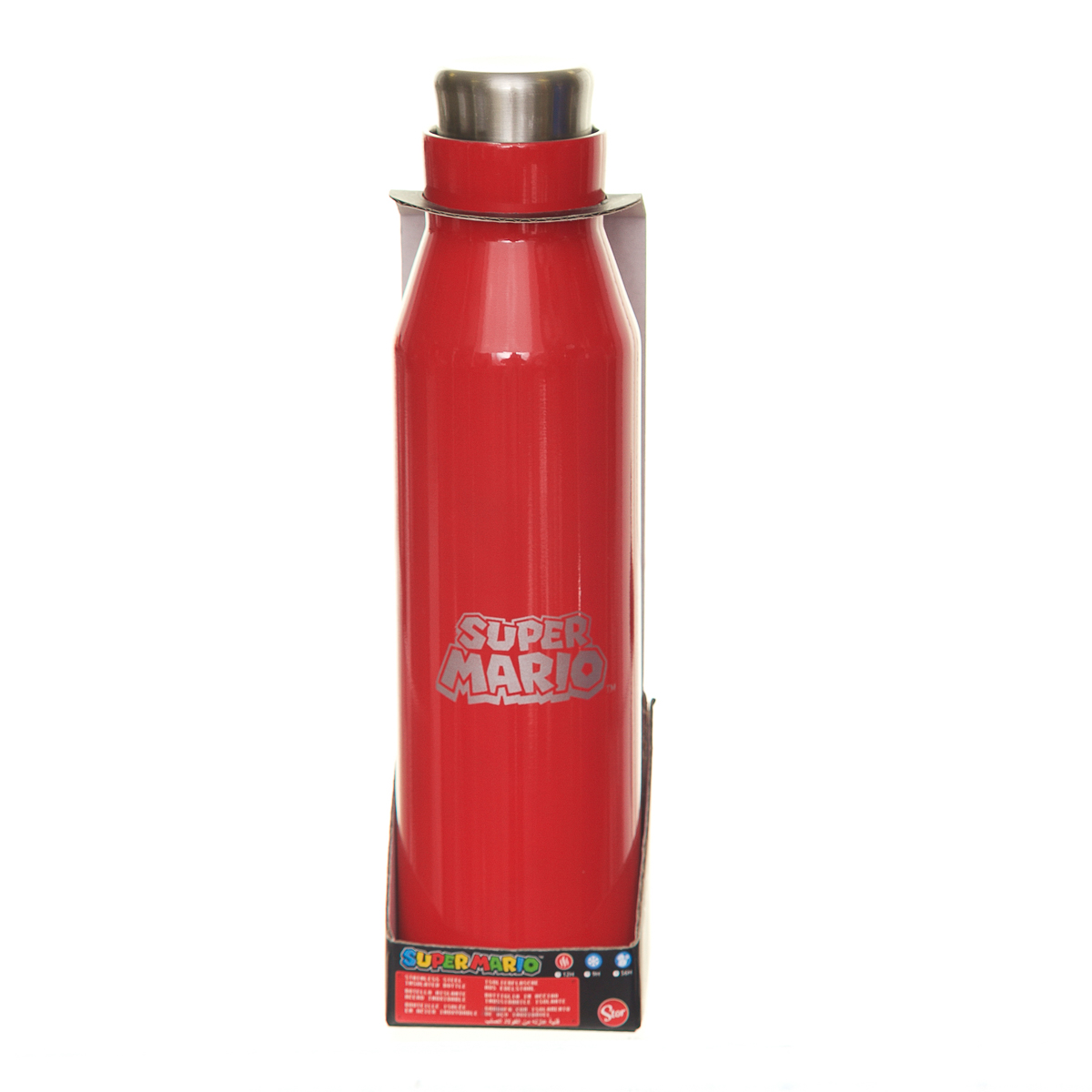 BOTELLA T&Eacute;RMICA ACERO INOXIDABLE ROJO SUPER MARIO image number null