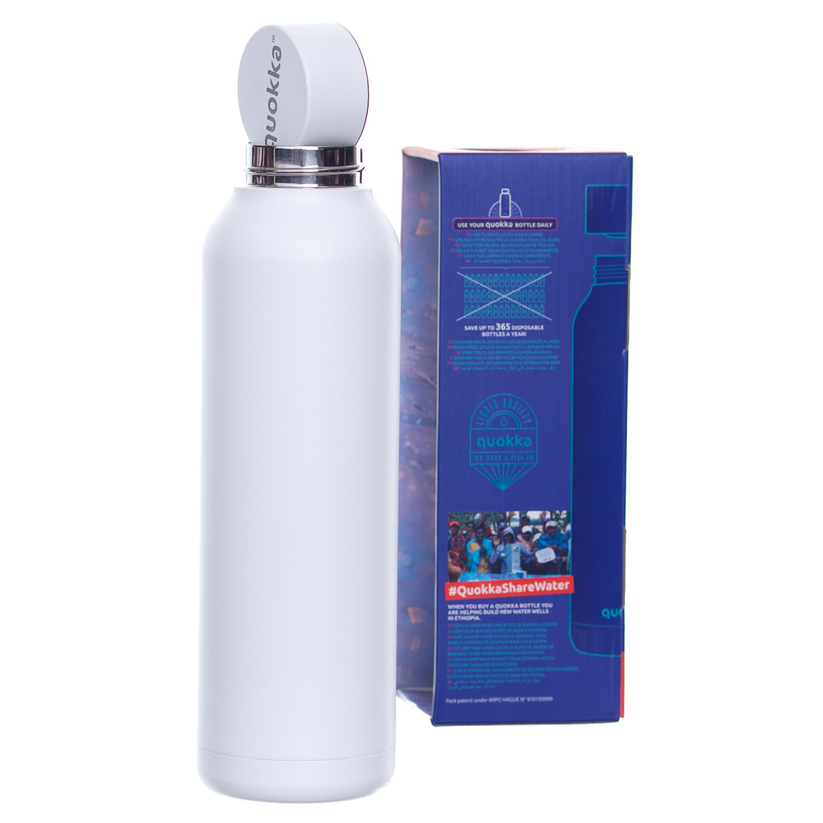Botella Acero Inox T&eacute;rmica Blanca 850 Ml Quokka image number null