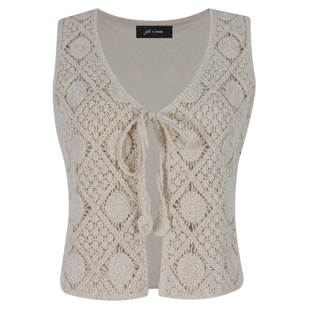 Chaleco De Crochet "Ethereal Bloom" Para Mujer Petite Just By Basel image number null