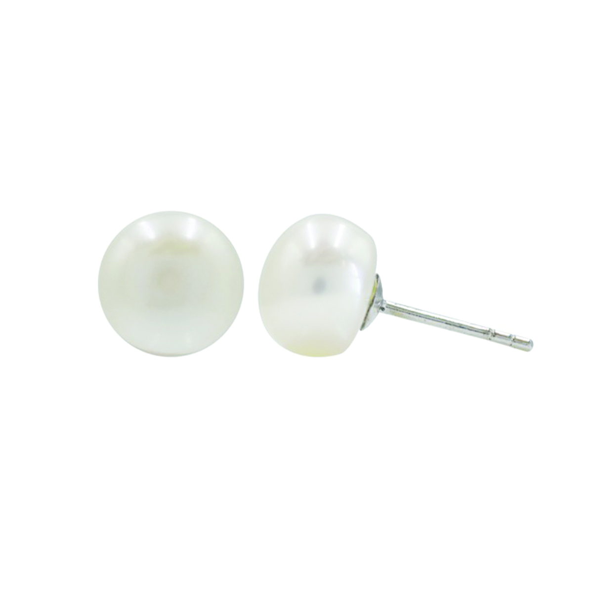 Aretes Plata .925 Perla de R&iacute;o Blanca Lullaby image number null